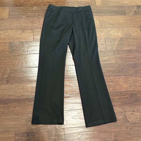 St John Collection Marie Gray Black Pants Wide Leg Pocket Classic Vintage VTG - Picture 8 of 10